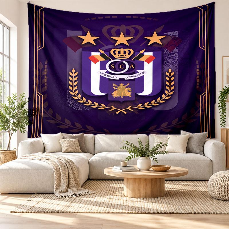 Anderlecht FC Wall Tapestry, Soft Fabric Wall Hanging, Decorative Backdrop For Bedroom Home Wall Art