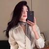 2025 Women's High-End Temperamental Striped Silk Neck Scarf – Stylish Long Neckband to Pair with Shirts