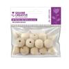 Perles en bois - GRAINE CREATIVE - 20mm - Couleur blanche - Brut - Mixte