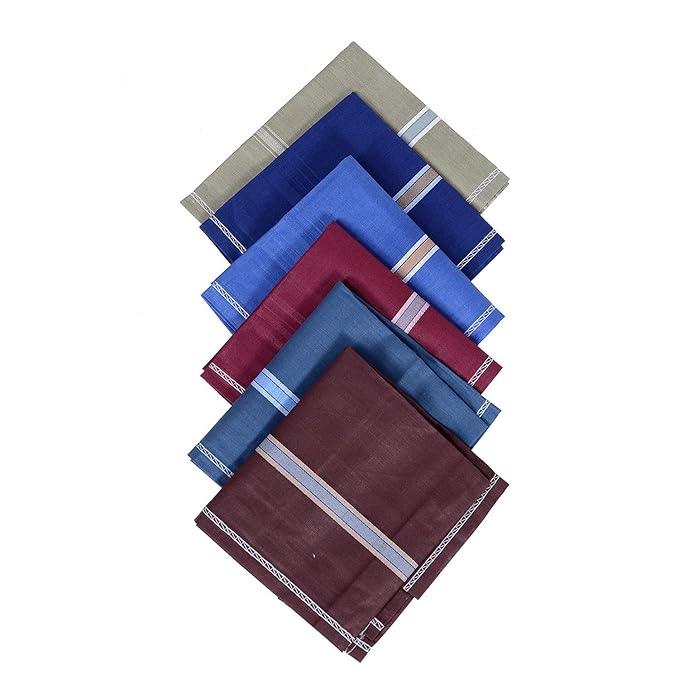 @ Cotton Handkerchiefs Assorted Colour For Men Pack Of 6 UKZQ326 50%off