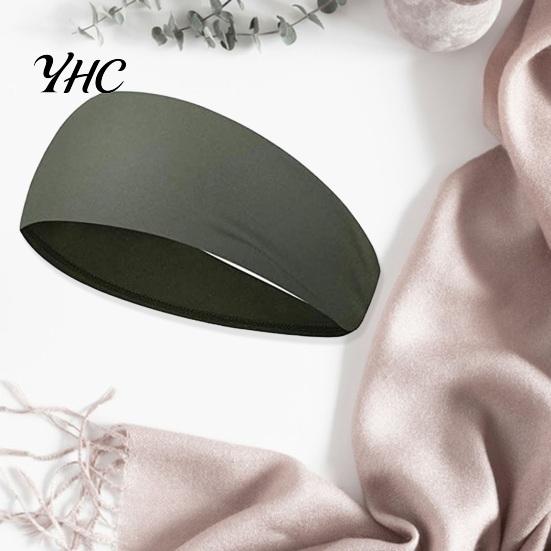 Solid Color Headband Men Sports Moisture Wicking Wide Workout Sport Quick Drying Running Cycling Sweatband Elastic