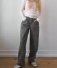 HAINT Semi Wide Straight Cotton Pants 2Col_Khaki