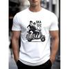 Men'S Ska Music T-Shirt - White Vintage Skateboard Design Short Sleeve Top - Comfortable Ska Fan Shirt - Casual All-Season Street Fashion
