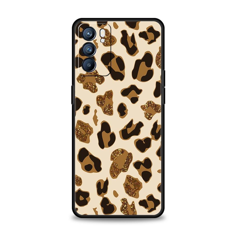 Fashion Tiger Leopard Print Case For Oppo Reno13 Reno12 Reno11 F Reno10 Pro A54 5G Find X5 A53 A52 A9 A17 4G A79 A80 A98 Cover