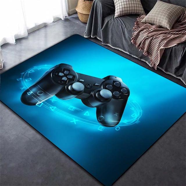 Gamer-Controller-Teppiche, rutschfeste Bodenmatte, Fußmatten, Home Runner-Teppich für Schlafzimmer, Indoor- und Outdoor-Kinderspielmatte