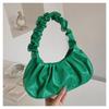 Korean One-Shoulder Pleated Dumpling Tote Bag