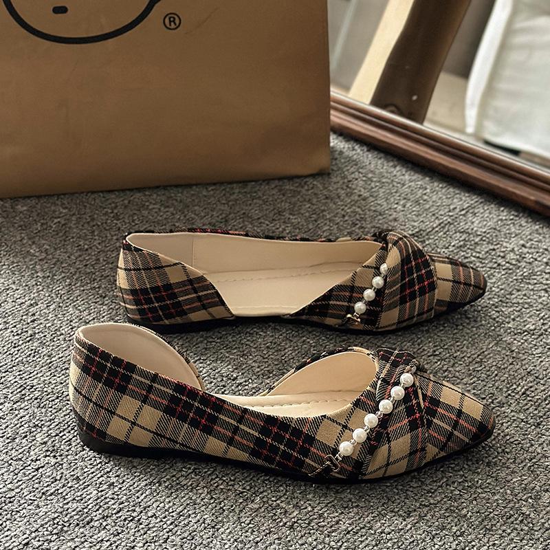 Dámske kockované mokasíny Topánky módne slip on Penny mokasíny Pohodlné ploché topánky Pracovné šoférske topánky na večierky Ľahké Ležérne spoločenské topánky so špičkou