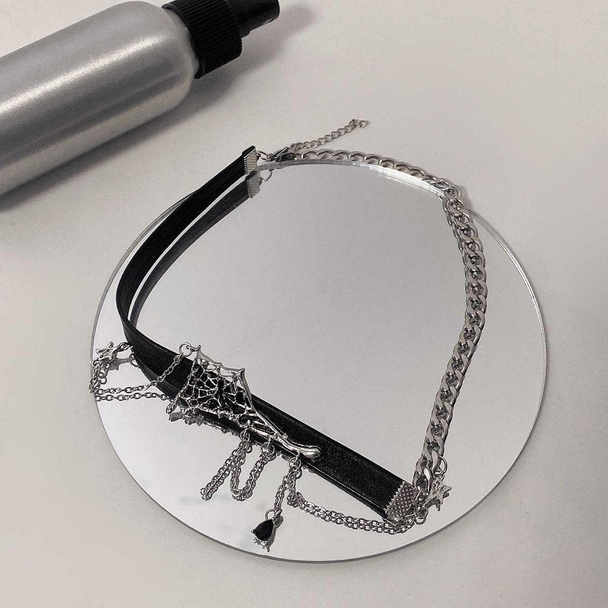 

Женское модное ожерелье-воротник в стиле панк-паук-паутина - High Street Niche Design null