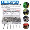 110/350Pcs Carbon Steel Split Pin Multi-Size Pin Set New Fastener Assortment  Agricultural Equipment