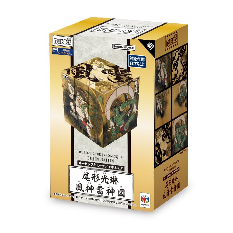 MegaHouse Rubik's Cube Japanese Style Ogata Kōrin Wind and Thunder Gods Design Age 8+