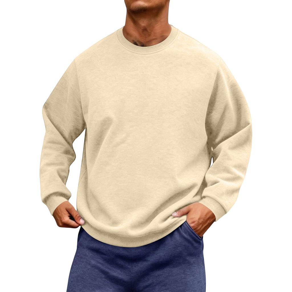 Herren Sweatshirt mit Rundhalsausschnitt und langen Ärmeln, lässiger Pullover für den Alltag