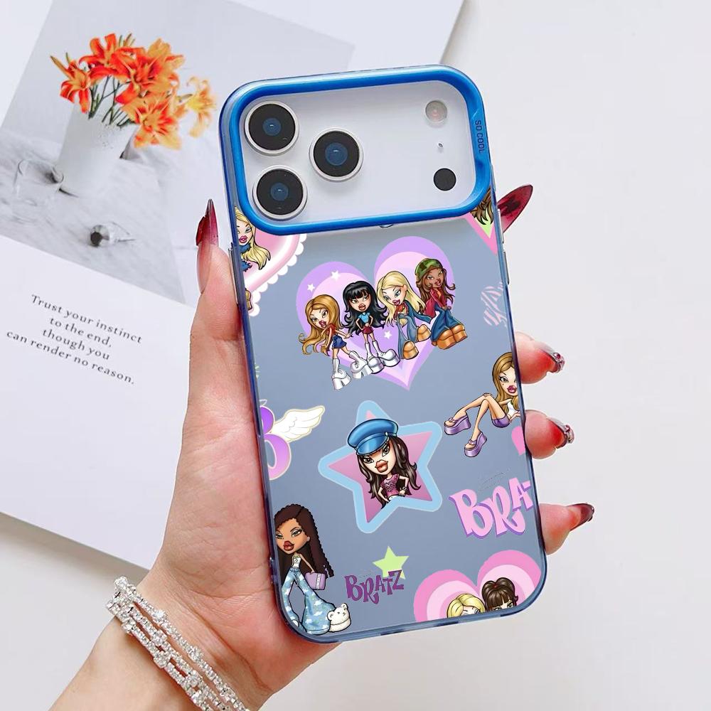 Fashion Girl B-BratzS Phone Case For iPhone 17 16 15 14 13 12 11 Pro Max Air Matte Laser Aurora Shockproof Funda
