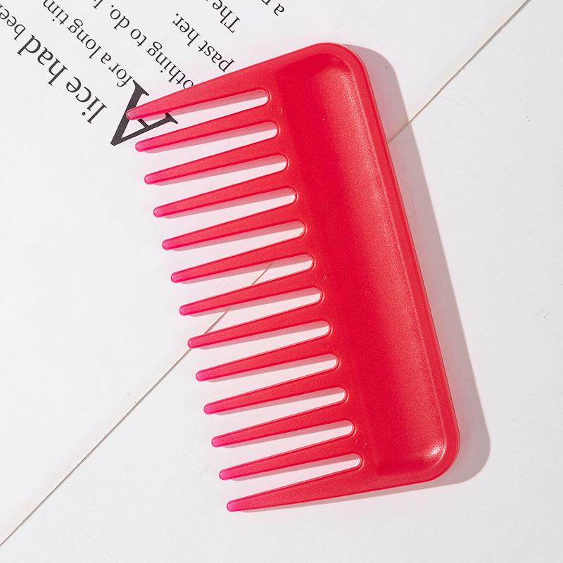 Rectangular Wide Tooth Comb Plastic Flat Combs Hair Massage Smoothing Hairdressing Styling Tool