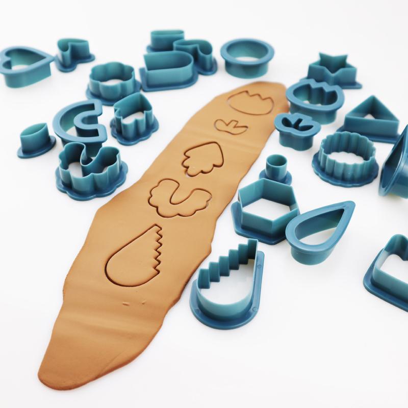 24vnt auskarų pjaustytuvų rinkinys Botaninės geometrinės formos polimerinės molio formos papuošalų auskarams