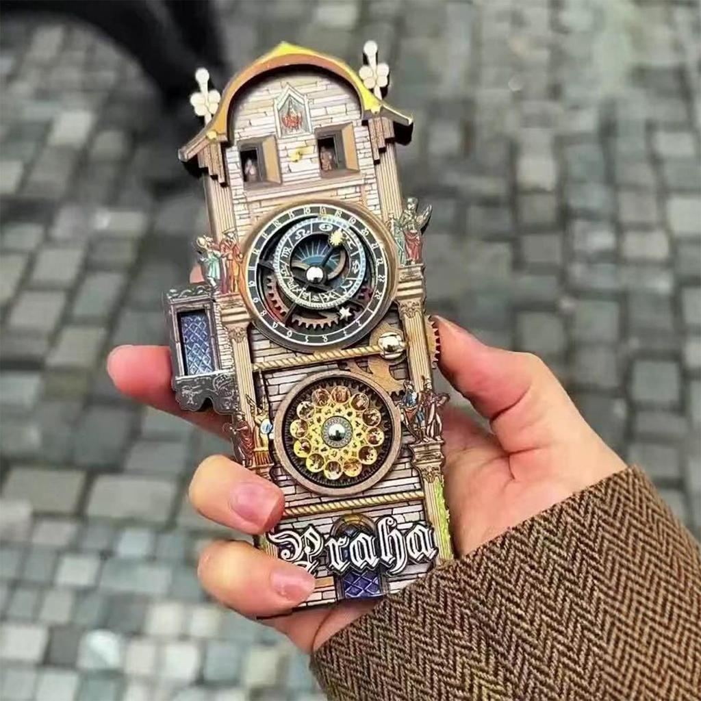 Kühlschrankmagnete Prager Astronomische Uhr Magnetischer Kühlschrankaufkleber Reisesouvenir Dekorativ für Küche Zuhause Wohnung Büro