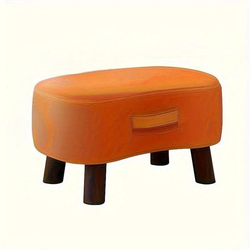 Simple Shoe Changing Stool Living Room Sofa Pedal Stool Coffee Soft Bag Household Nordic Furniture Shoe Bench Dining
