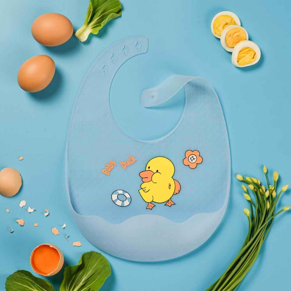 Silicone Baby Bibs Soft Baby Food Napkin Cute Children Food Apron  Baby Feeding Stuff