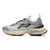 Li Ning Starry Y2K Retro Fashion Versatile Thick Sole Comfortable Soft Resilient Low Top Dad Shoes Men Sneakers Silver Black AGCU339-2