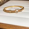 Fashionable 18k Gold Plated Zircon Bracelet With Retro Style For Casual Wear And Gift