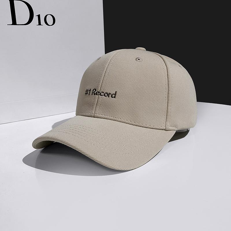 

White hat women s summer cap fashionable versatile black big head circumference hardtop baseball cap men s brand Adjustable бежевий