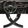 2Pcs Carbon Fiber Steering Wheel Decoration Strip Frame Trim for Alfa Romeo Giulia 17 18