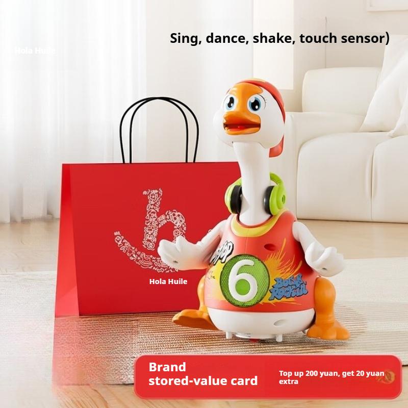 Swinging Goose and Duck, Baby Toys, Early Education Electric Learning Crawling Head Up, Birthday Gifts
