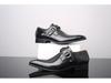 2025 Men's Pointed Toe Buckle Low-Heel Leather Shoes - Large Size Gentleman Style