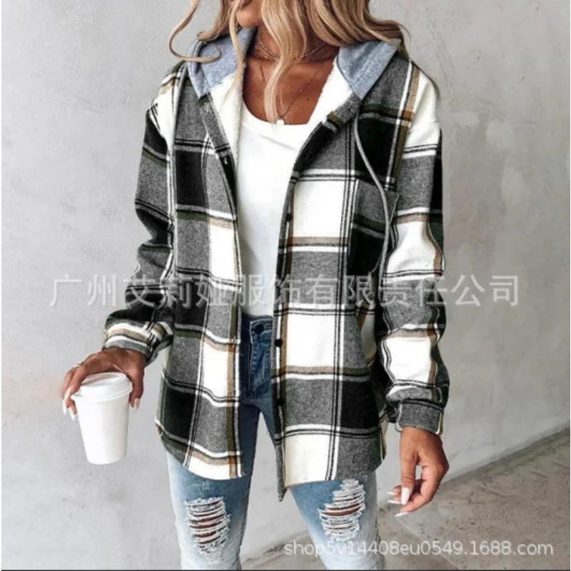 QICED Women's Vintage Casual Autumn Winter Long Sleeve Jackets & Coats