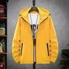 Unisex Slim Fit Casual Jacket - Autumn Collection, Solid Colors, Plus Size Options