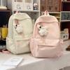 Schoolbag Korean Ins Letter Embroidery Lightweight Junior High School High School Student School Bag Women's Large Capacity Backpack