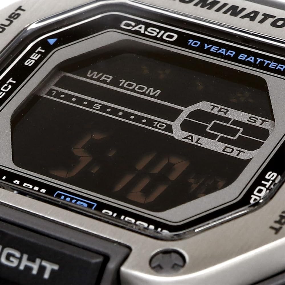 [Casio] CASIO Standard Digital Metal Face Men's Watch MWD-110H-8BV Dark Gray Black Inverted LCD Overseas Model [Parallel Import]