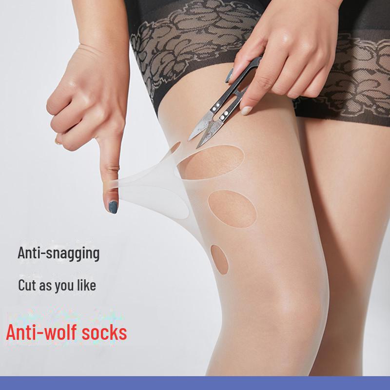 Ultra-Thin Transparent Women's Stockings with Cat Claw Design - Spring & Summer Anti-Hook, Arbitrary Cut Pantyhose