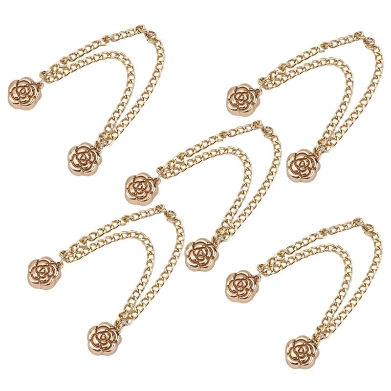 

5Pieces Magnetic Pants Cuffs Fasteners, Pants Hems Fasteners Clip Strong Magnets Clip for Pants Trousers to Make Shorter