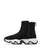 Sorel Kinetic Impact Short Boots NL5196 Women's Size 24.0cm Black, Sea Salt