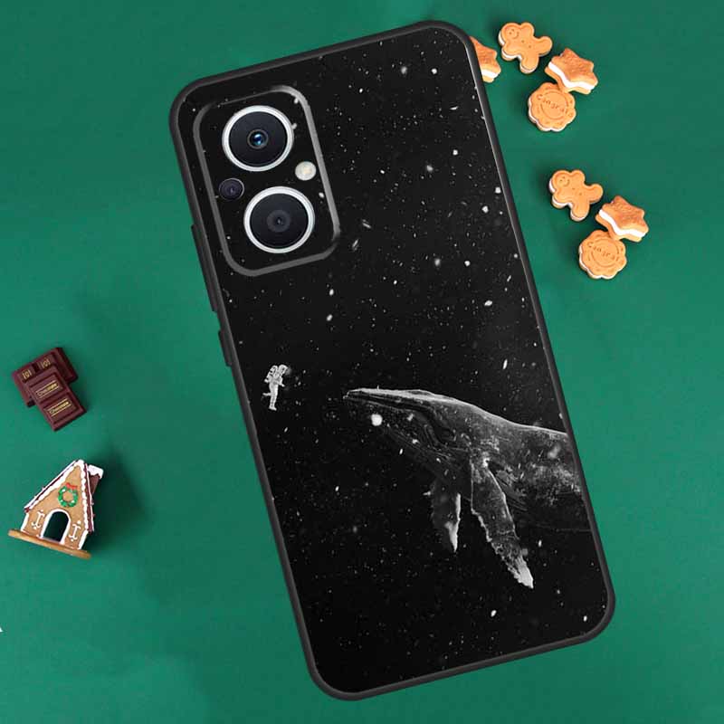 Cute Ocean Whale Fish Case For OPPO Reno 14 F 13 12 11 10 Pro 8T 8 7 Lite Cover For OPPO Find X8 X6 X5 X9 Pro Coque