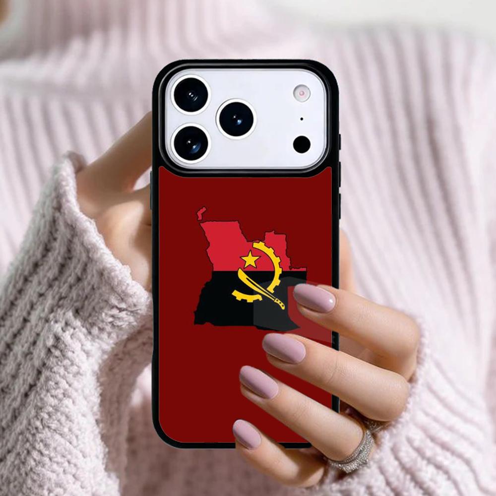 Angola flag Phone Case For Apple iPhone 17 Air 16E 15 14 Plus 13 12 11 Pro Max Mini Funda Cover