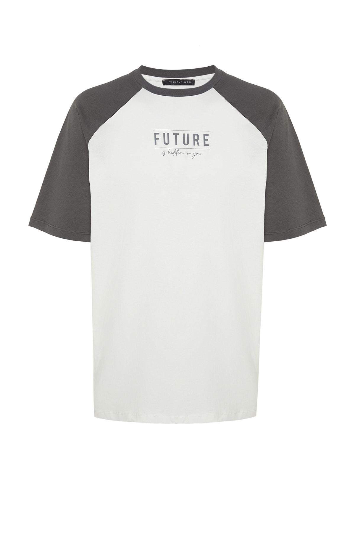 

Футболка - Серый - Свободный крой