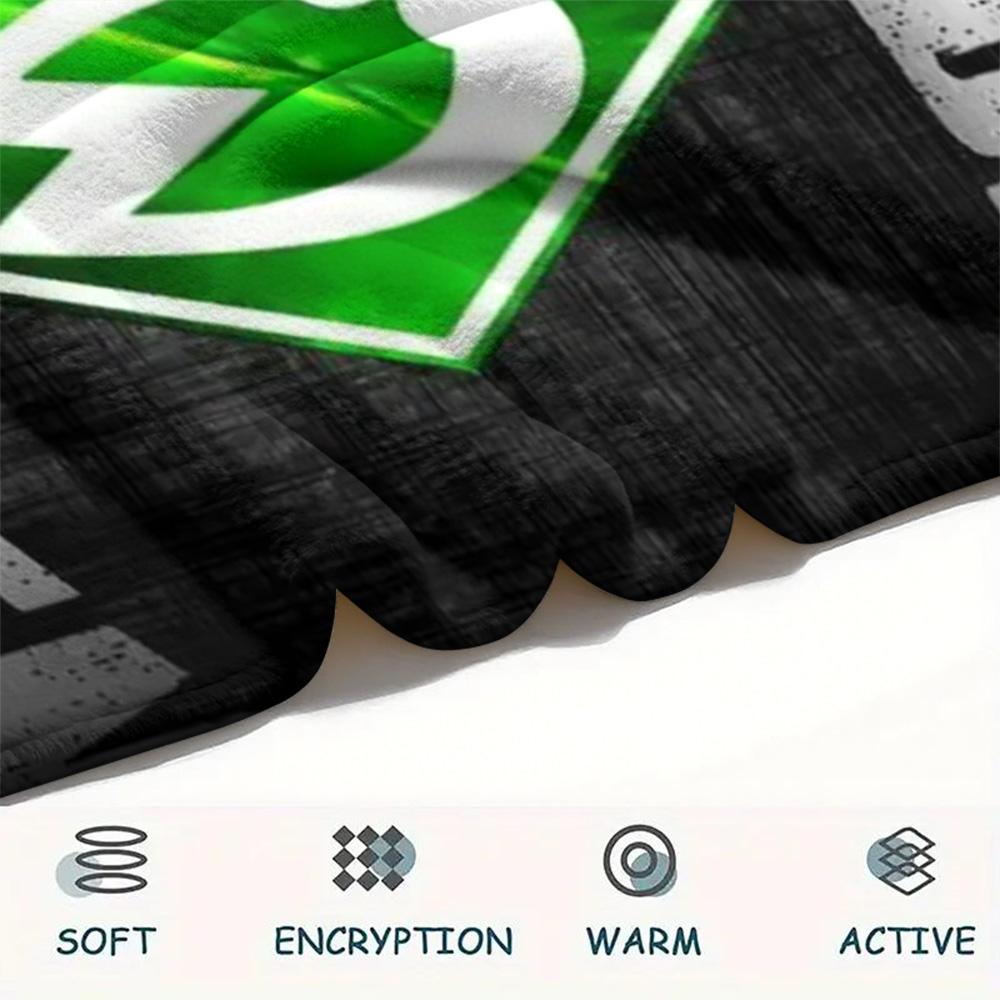1Pc SV Werder Bremen Print Flannel Blanket High Quality Warm Comfortable Cover for All Seasons Perfect for Gifts Home Decor