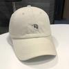 Baseball cap female Korean version simple RH letter washed curved brim hat street versatile style youth cap