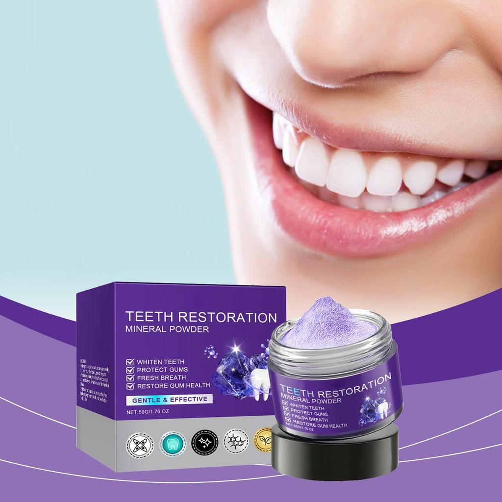 Teeth Restoration Mineral Powder Teeth Whitening Remove Stain Oral Clean Fresh