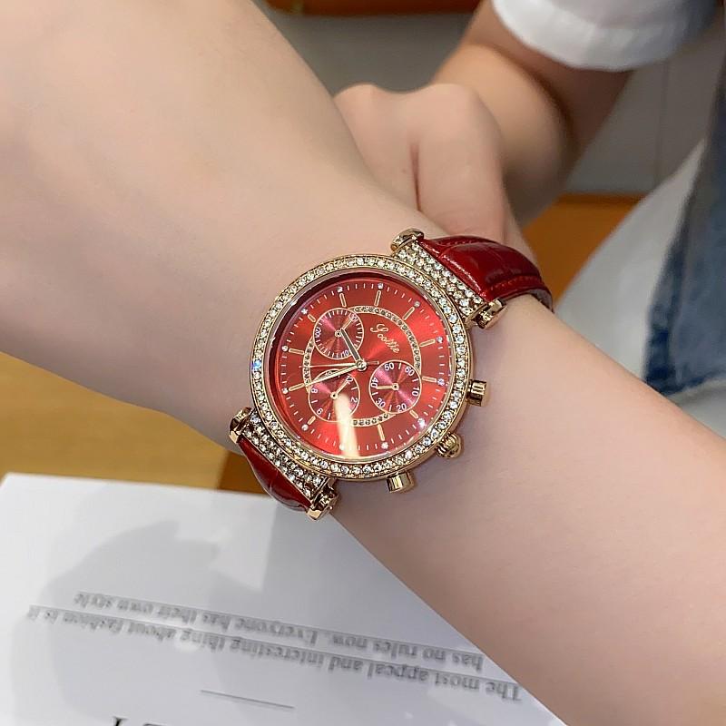 Diamond Women S Watch Personalized Fashion Watch Femininity Small Dial Wind Leather Strap Watch