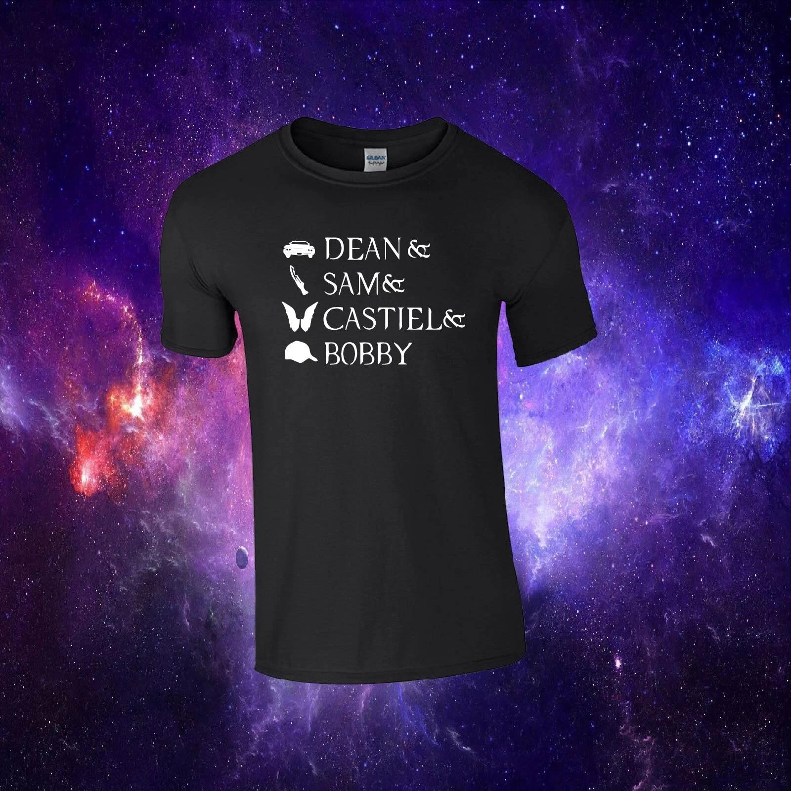 Dean Sam Castiel Bobby Supernatural Inspired Gift Kids/Adults Top T-shirt S