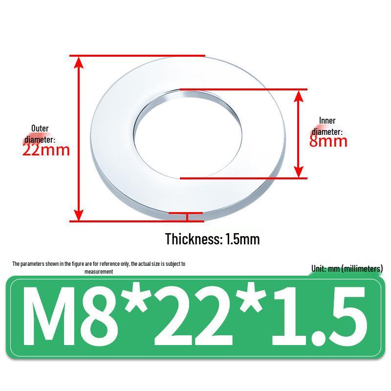 Extra Large Galvanized Metal Flat Washers - Sizes M1.6 to M14