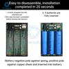 Scatola Batteria DIY Tandem Senza Saldatura con Interruttore per Cellulare Router WiFi Luce LED, Doppia Uscita DC 5V 12V, 3 Batterie 18650