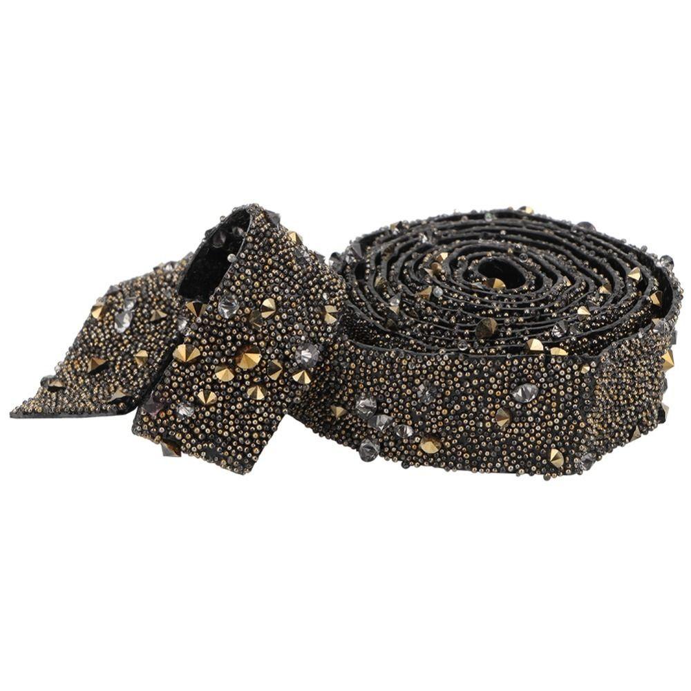 1PCS Delicate Shiny Sequin Beaded Trim 0.59inch Rhinestone Beaded Ribbon For DIY Crafts