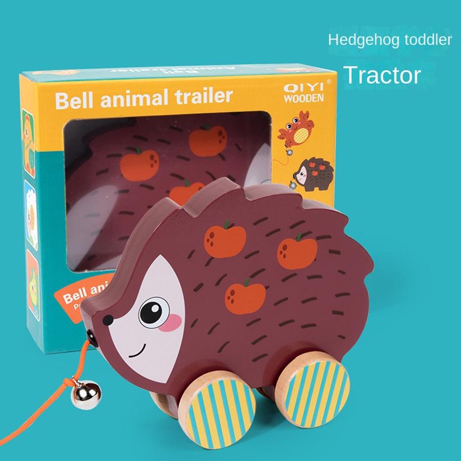 

Деревянная игрушка-каталка «Барабанящий медведь» из бука - Ходунки для раннего развития малыша