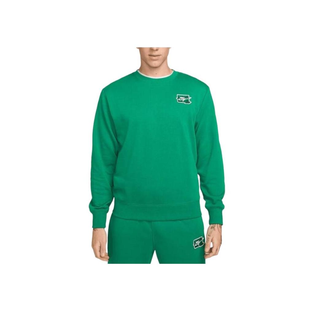 Nike Logo Pullover Crewneck Long Sleeve Sweatshirt Men Sweatshirt Green FZ0764-365