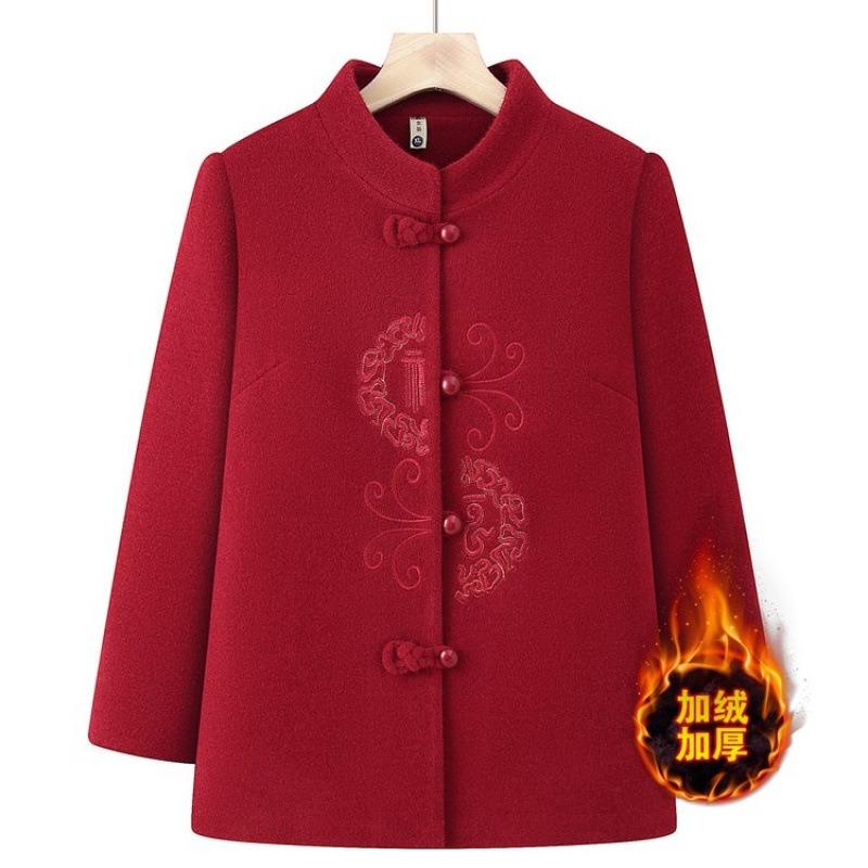 Winter woolen jacket fleece festive wife top old mink clothes