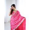 New Launch – Luxury Japan Satin Silk Saree with Coding & Sequins Embroidery Work