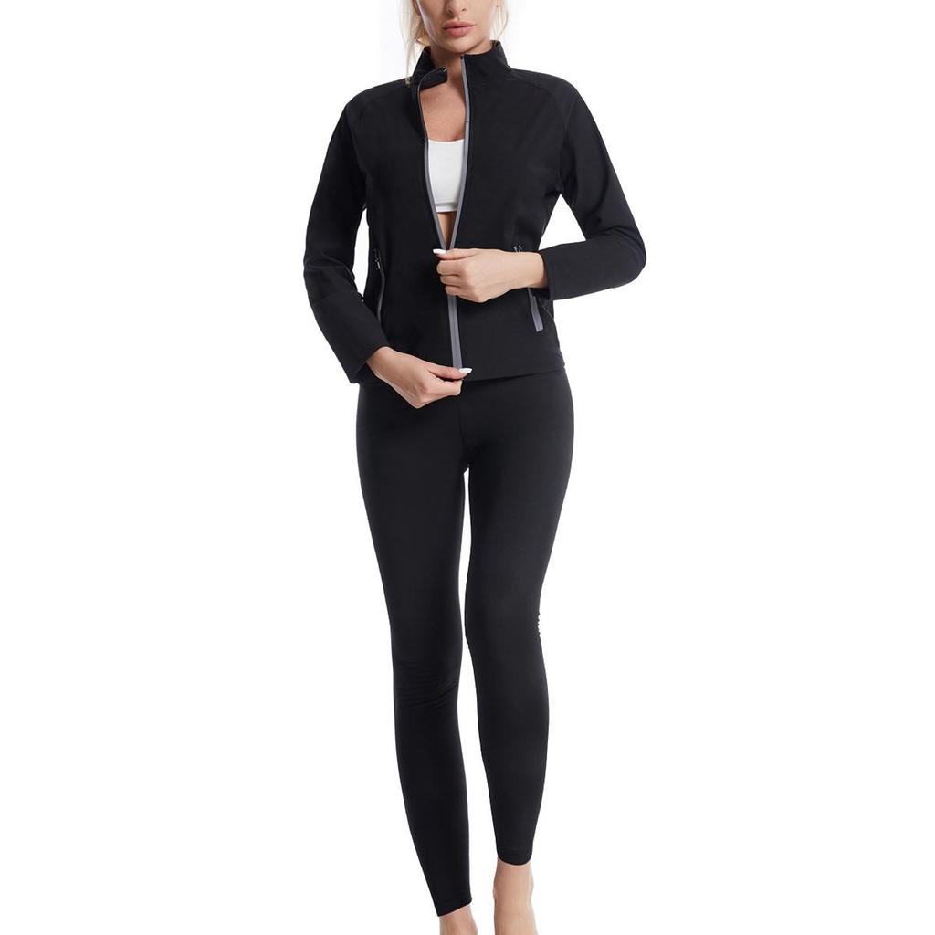 Women's Sauna Sweat Suit - Running, Fitness, Tummy Control with Pocket for Body Sculpting